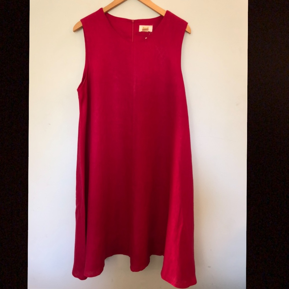 Anthropologie Bright Pink Maeve Womens Shift Dress